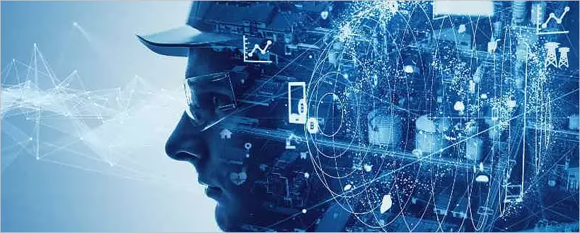 Industrial technology stack layers showing network, integration, edge, access, extension, and alarm management