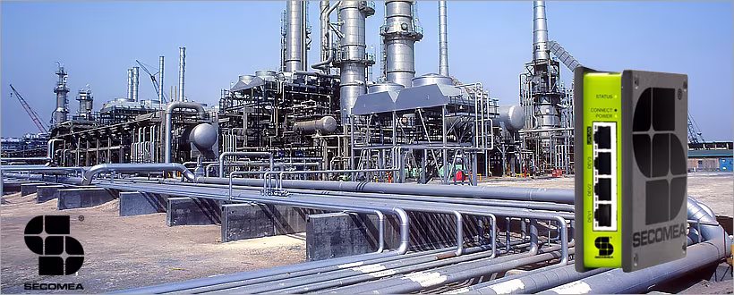 Secomea secure remote access architecture showing SiteManager, GateManager, and LinkManager